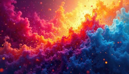 Abstract burst of vibrant colors, dynamic energy, perfect for backgrounds or design elements , modern, colorful