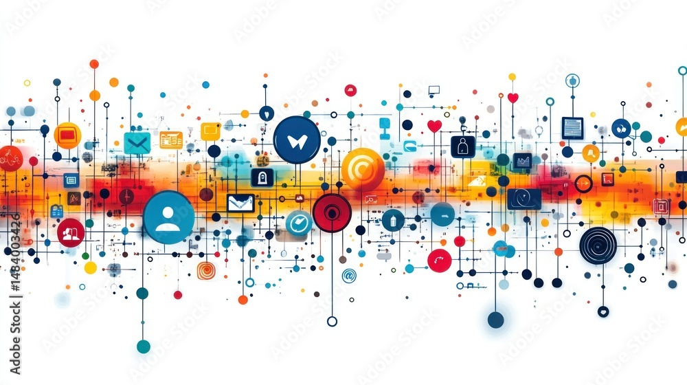 Poster global network: interconnectedness of digital communication and information