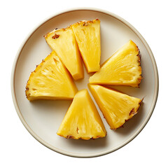 top-down view of plate on a completely white background
