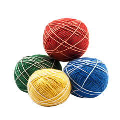 studio shot of yarn skein white backdrop

