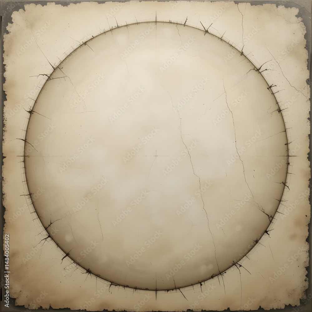 Aufkleber distressed circular texture background, a vintage aesthetic for designers. faded round shape with sc