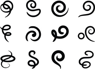 Elegant Swirls Flourishes Striking Decorative Artistic Icon 