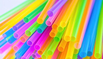Colorful Plastic Drinking Straws