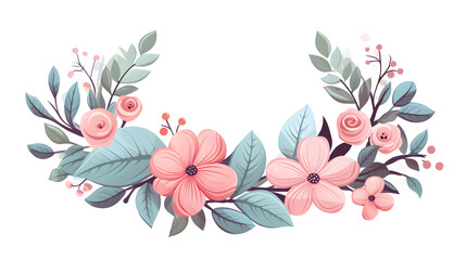 Exquisite Floral Wreath Vector Design for Elegant Decorations and Invitations