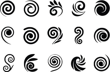 Elegant Swirls Flourishes Striking Decorative Artistic Icon 