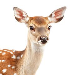 female deer isolated on white background


