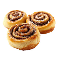 homemade cinnamon buns with sweet glaze close up
