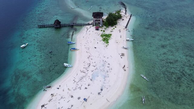 Aerial View of Kodingareng Keke Island with Turquoise Waters