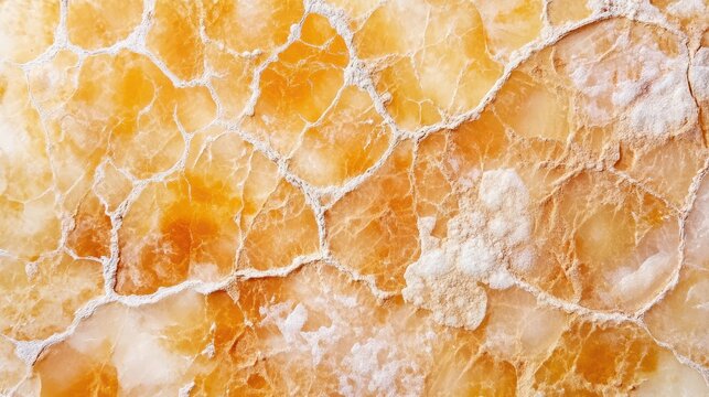 Unique patterns in orange natural stone surface