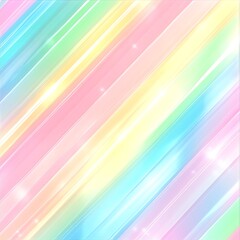 Pastel rainbow stripes, glowing, soft, bright
