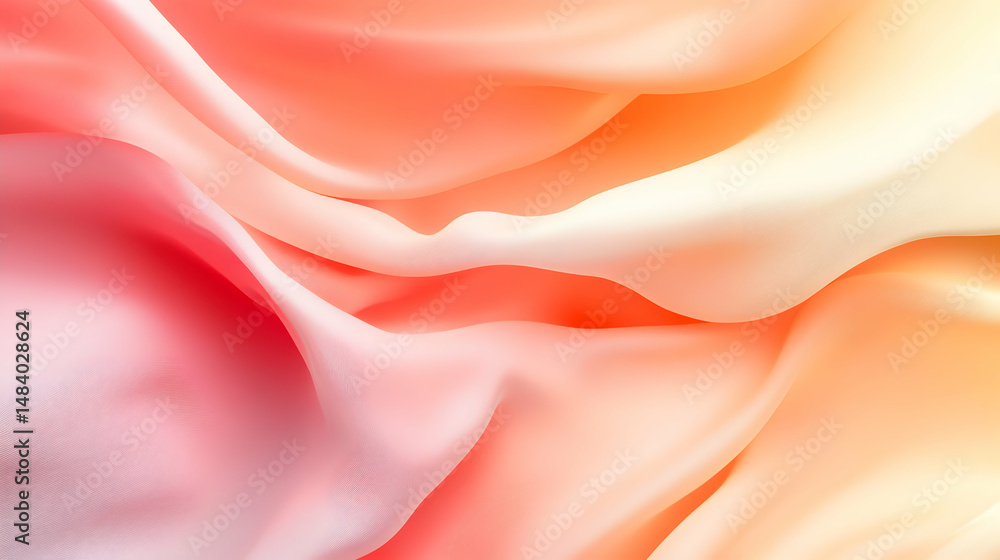 Poster delicate silk flows with soft gradients creating a soothing atmosphere
