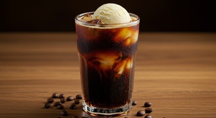 Iced Coffee with Vanilla Ice Cream