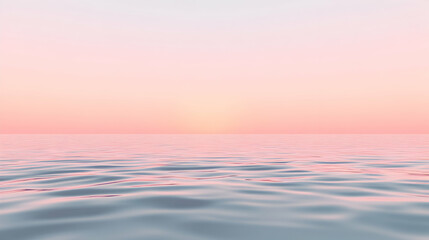 Obraz premium Serene Waters: A Tranquil Ocean Landscape at Dawn with Gentle Waves