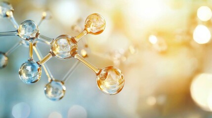 Visualizing the science behind cosmetics with abstract molecular imagery.