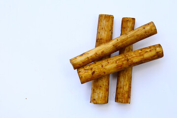 Fresh burdock roots or gobo roots