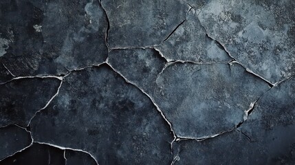 Cracked concrete wall texture reveals age and wear