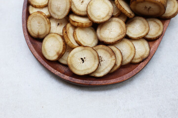 Fresh burdock roots or gobo roots