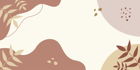 Simple Aesthetic Soft Design Background With Floral