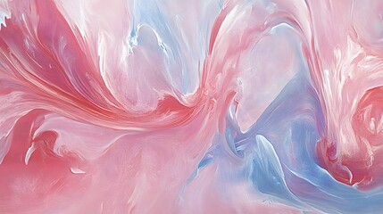 Obraz premium Abstract Pink and Blue Swirling Paint Texture