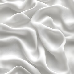 Obraz premium Smooth, flowing white fabric drapes