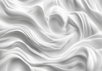 Swirling, flowing white fabric, elegant curves