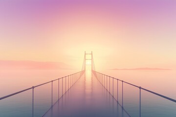 Obraz premium cable car on sunset