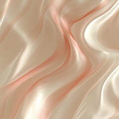 Fototapeta premium Soft, flowing, cream-pink silk fabric texture. Delicate, elegant folds
