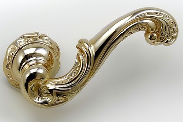 Elegant brass door handle  classic design for timeless appeal and durability in any setting