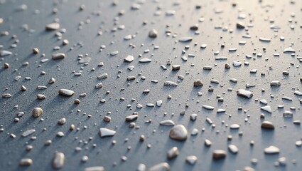 Close-up macro photo of granite stone surface texture, ultra-sharp focus, natural lighting, photorealistic, seamless pattern, neutral gray tones, high-resolution 