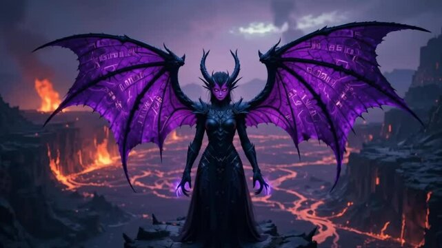 Lilith, Queen of the Underworld: Digital Painting of a Powerful Demoness