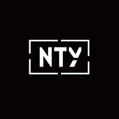 A minimalist design featuring bold, sans-serif text "nty" on a black background, conveying a professional and recognizable look.