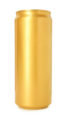 One blank tin can isolated on white