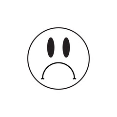 vector illustration of a sad face