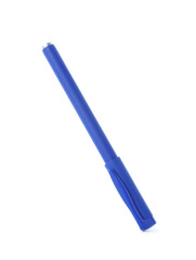 One stylish pen in air isolated on white