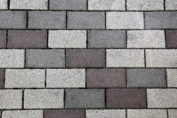 Texture of brick pavement in Tokyo Japan, clean and beautiful