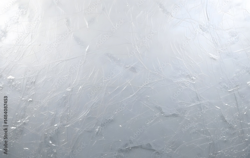 Poster Frosted Glass Texture, Soft Silver Gradient. Shimmering Surface Patterns Enhance Depth. Elegant Simple Design, Suitable For Various Applications. Backgrounds And Overlays.