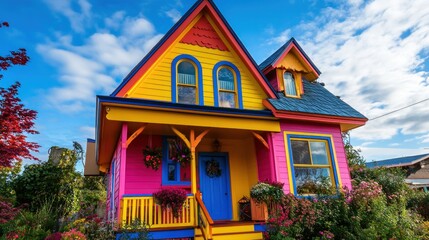 Colorful house exterior