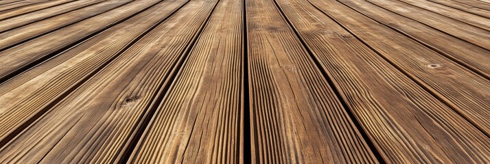 Close-up view of weathered wooden decking.