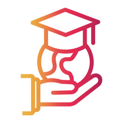 college Line Gradient Icon