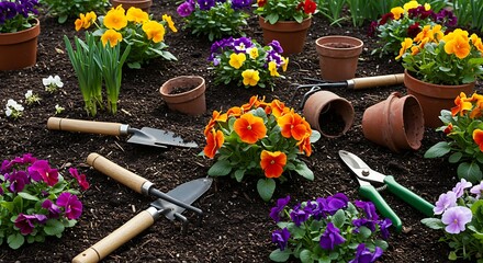 Spring's Colorful Bloom: A Gardener's Moment