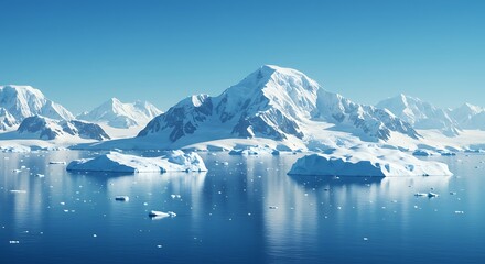 Antarctic Serenity A Frozen Reflection