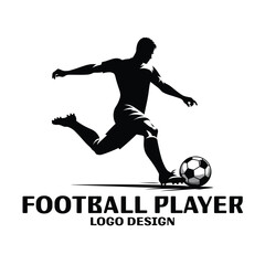 Football Player Vector Logo Design