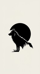 Silhouette Wolf: Moonlit Majesty