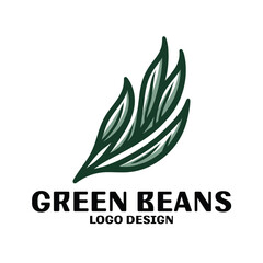 Green Beans Vector Logo Design
