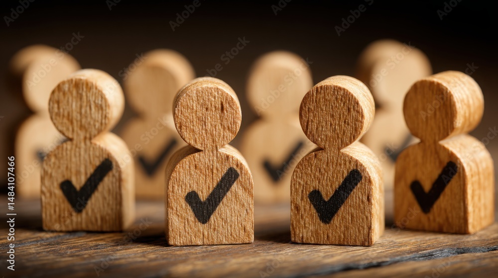 Poster group icon concept illustrating the categorization of outcomes by success levels and partial results