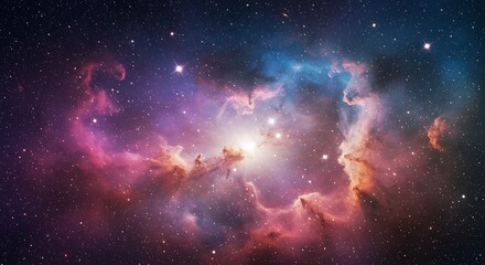 Fototapeta premium Cosmic Nebula: A Stellar Tapestry
