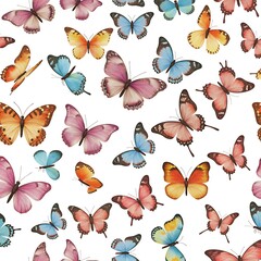 Pastel Butterfly Dream: Watercolor Delight AI Generated