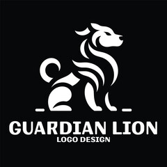 Guardian Lion Vector Logo Design
