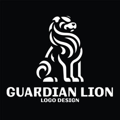 Guardian Lion Vector Logo Design