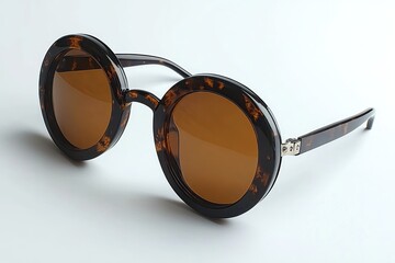 Round tortoise shell sunglasses